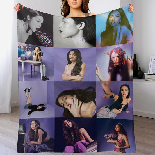 Olivia Rodrigo Albums Cover Throw Blanket