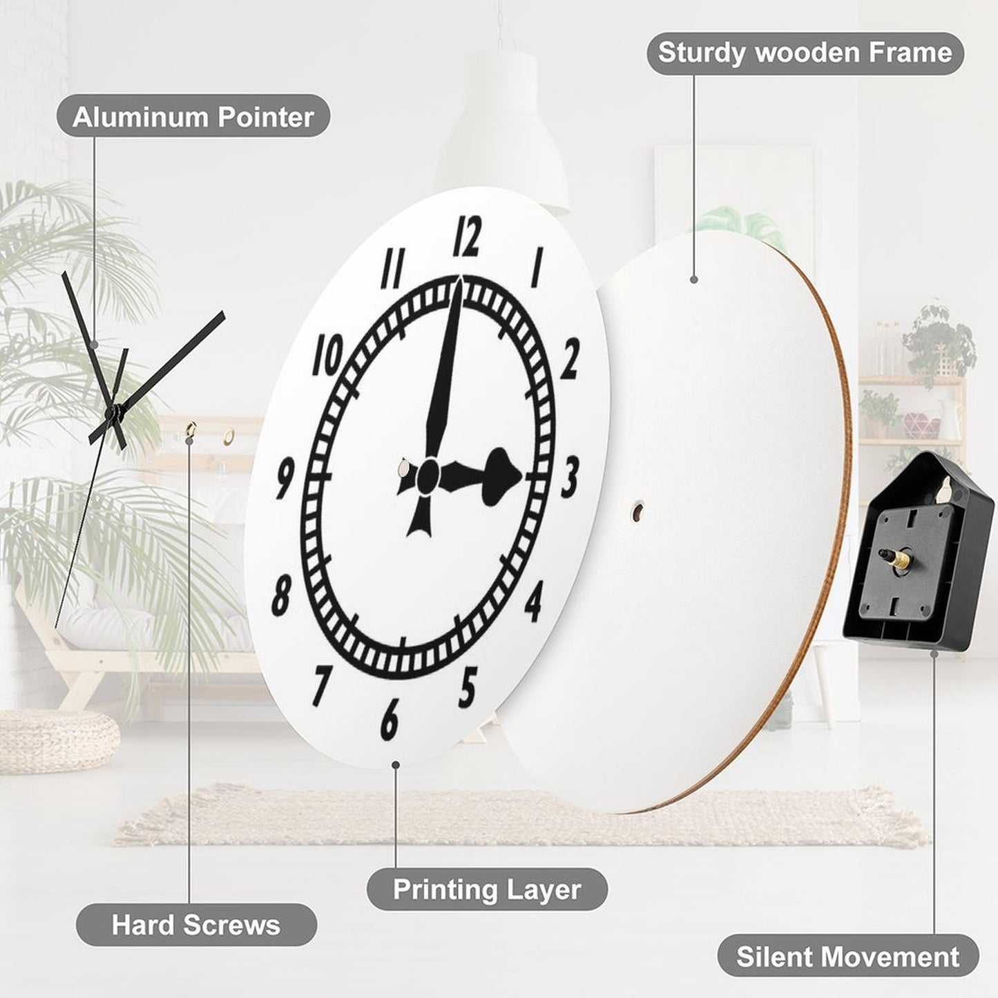 Highbury Clock End (B&W) Wall Clock