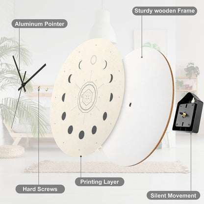 Moon Phases Light Wall Clock